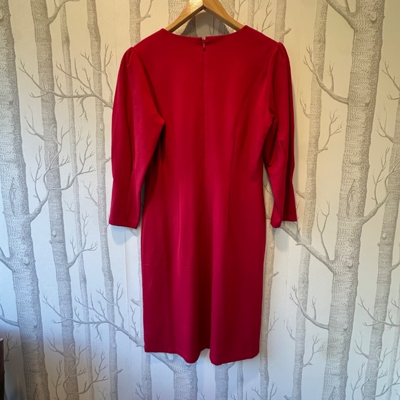 NWT J.McLaughlin Ezra Puff Sleeve Sheath Dress Holiday Red- Small - Picture 8 of 9